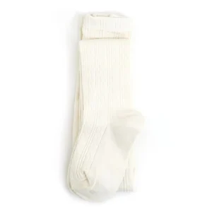 Little Stocking Co. Cable Knit Tights - Ivory - 0-6m