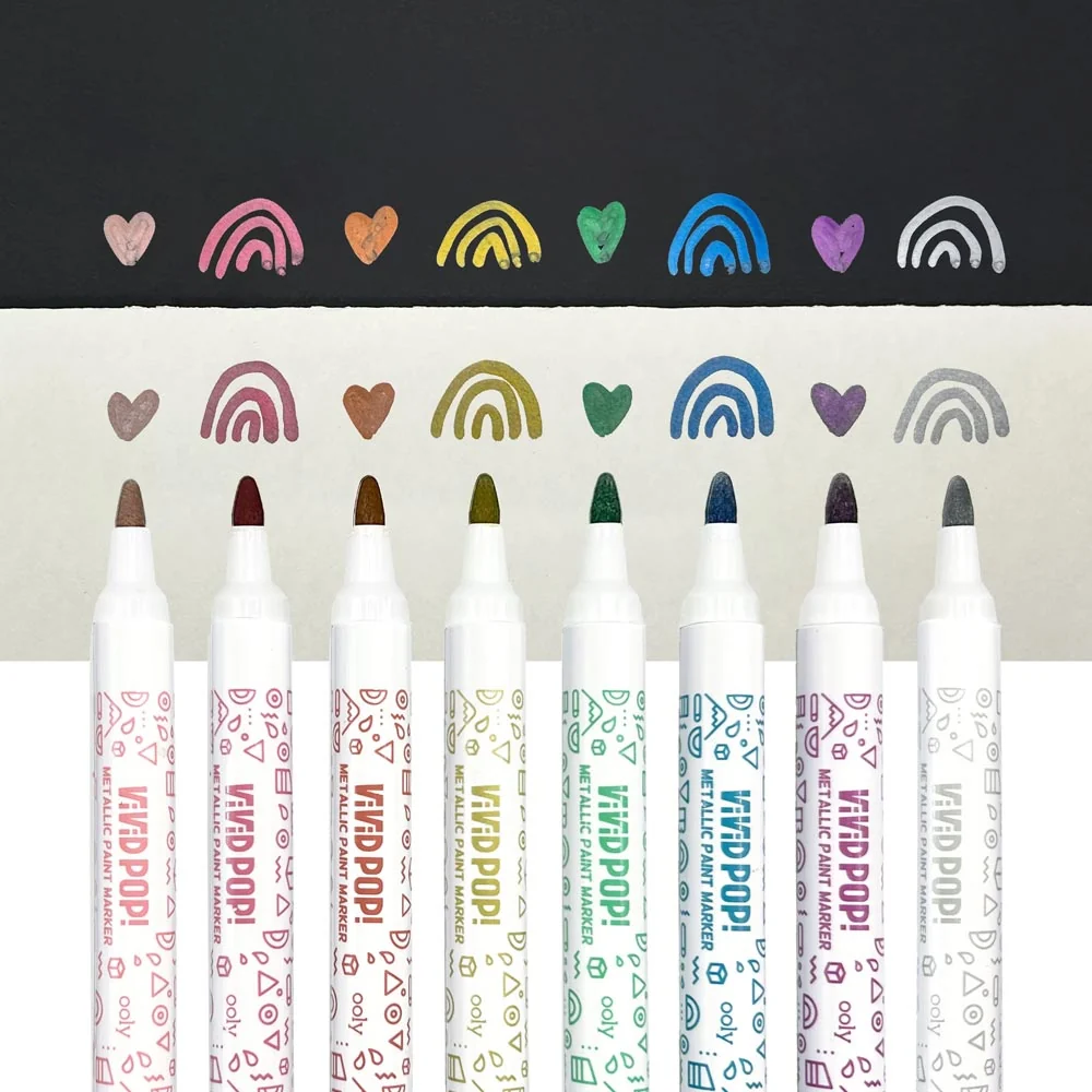 *Ooly Vivid Pop! Water Based Paint Markers - Metallic - Image 2