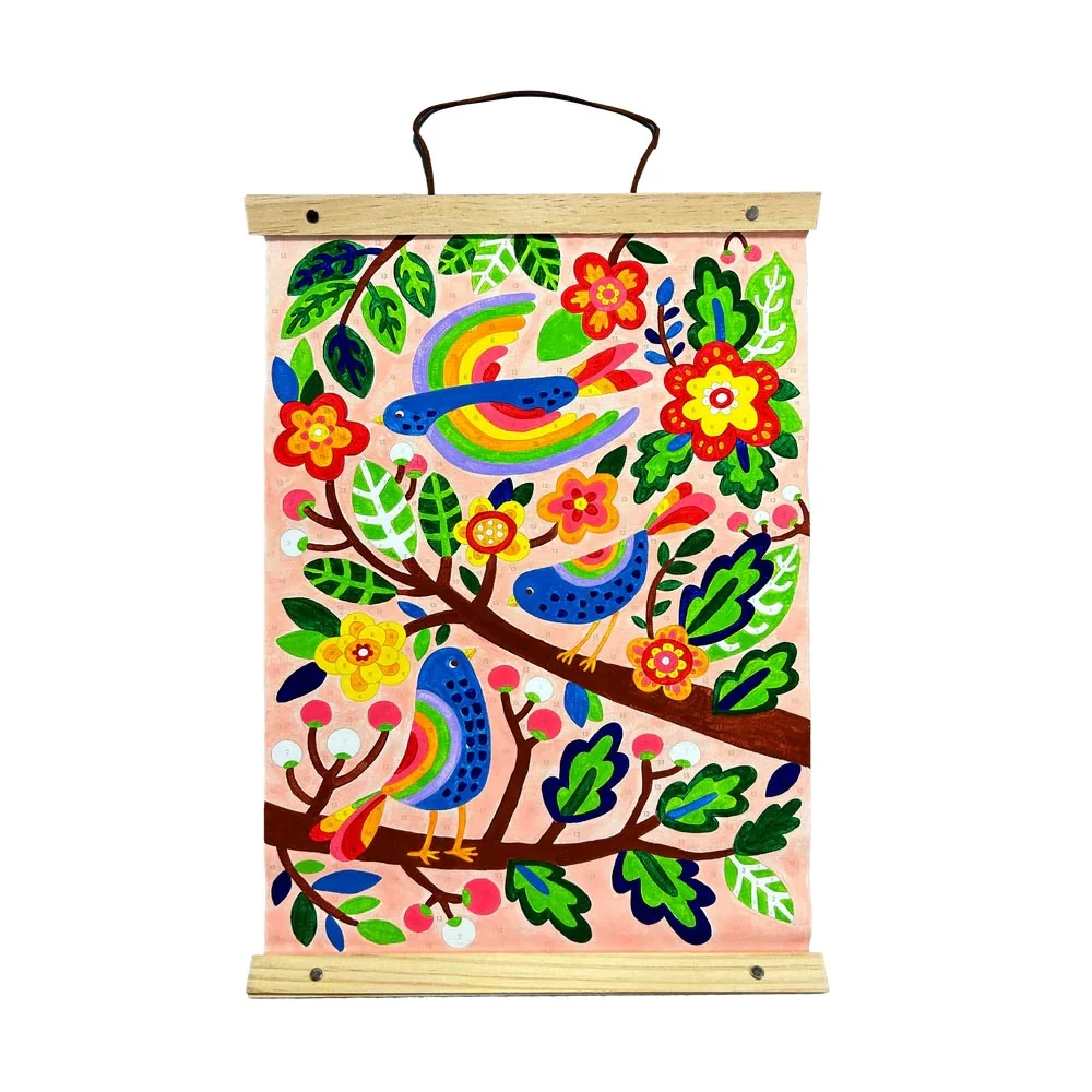 *Ooly Paintology Paint-By-Number Canvas Kit - Blue Birds - Image 4
