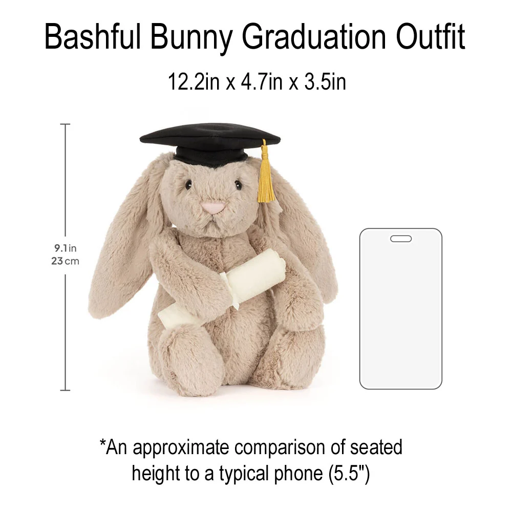 *Jellycat Bashful Bunny Graduation Outfit - 12" - Image 6