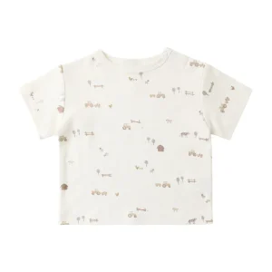 Quincy Mae Boxy Tee - Farm - 18-24m