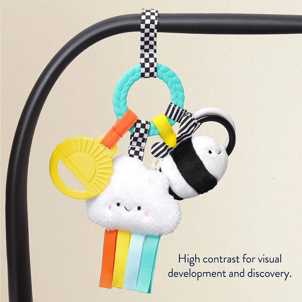 *Itzy Ritzy Bitzy Busy Ring Teething Activity Toy - High Contrast Bee - Image 4