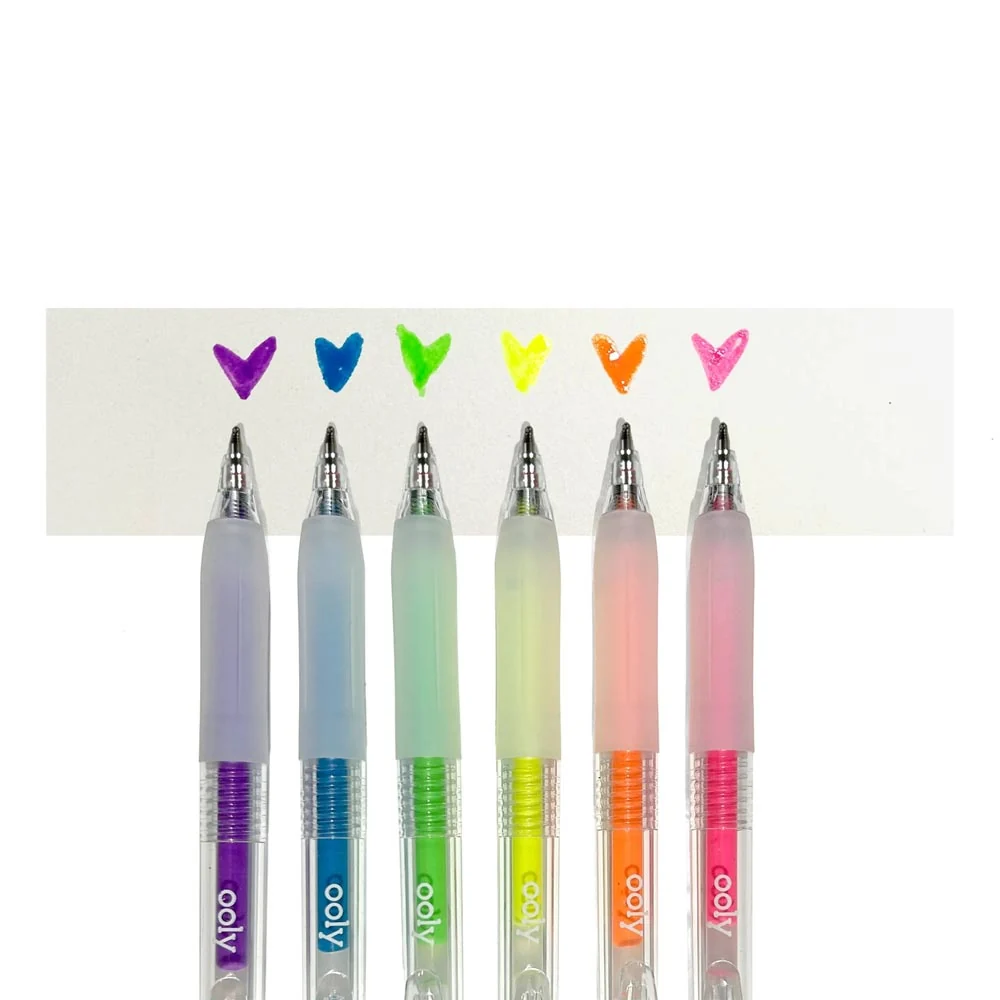 *Ooly Jelly Gloss Neon Multi-Surface Deco Gel Pens - Set of 6 - Image 2