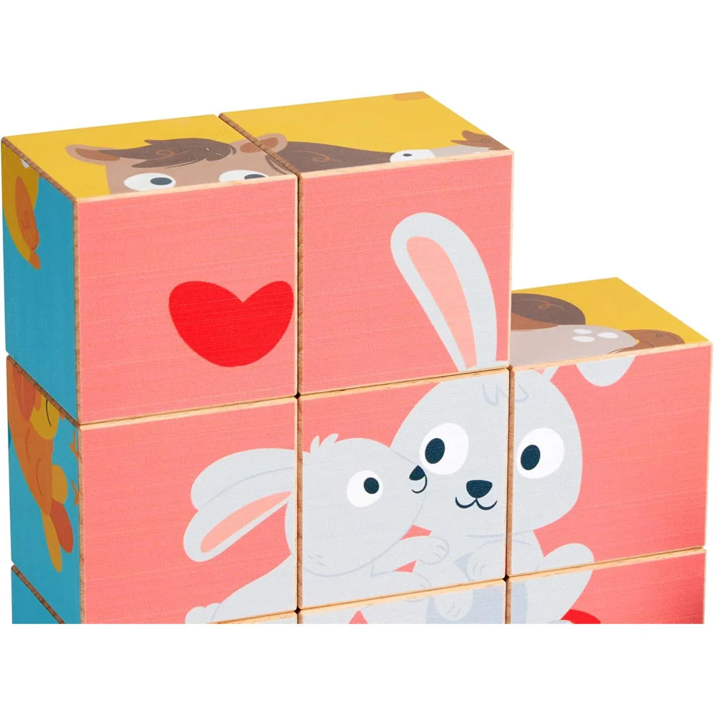 *Hape Farm Wooden Blocks Puzzle - Image 4