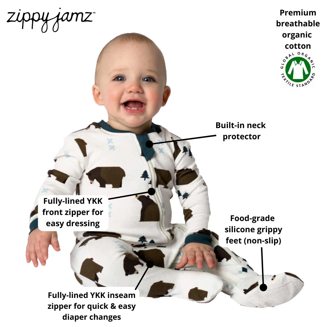 ZippyJamz Footie - Rosey Dawn - 0-3m - Image 2