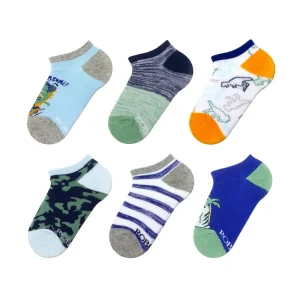 Robeez Socks - Roaring Dinos (6-Pack) - 12-24m (Shoe Size 3-7 / Sock Size 5-6.5)