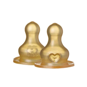 *Bibs Bottle Latex Nipple 2-Pack - Fast Flow