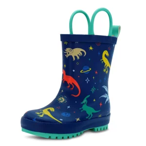Jan & Jul Puddle-Dry Rain Boots - Space Dinos - 10