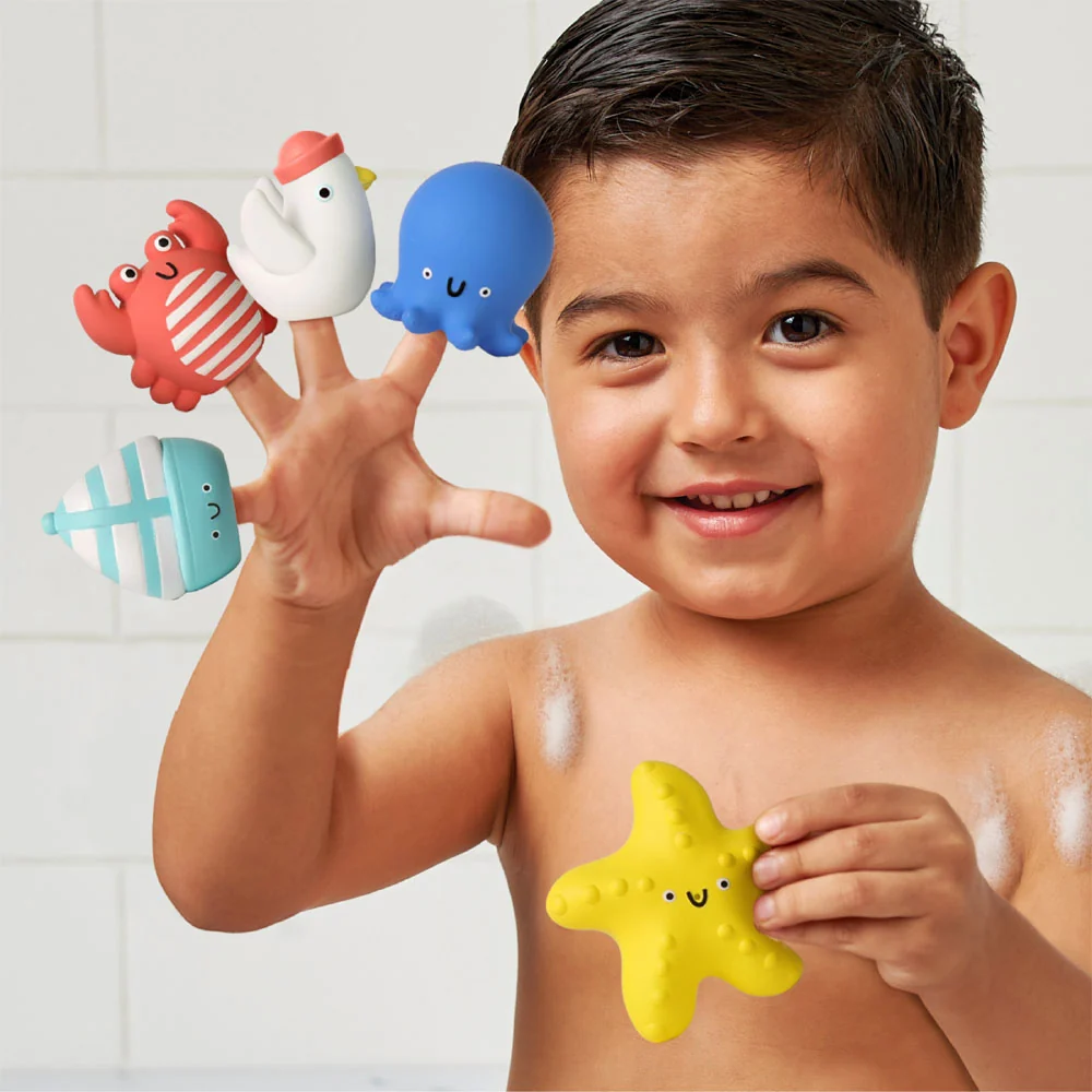 *Itzy Ritzy Itzy Bitzy Puppets Bath Toy Set - Seaside - Image 2