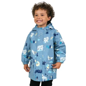 Jan & Jul Cozy-Dry Rain Jacket - Wolf & Bear - 2t
