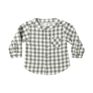 Quincy Mae Milo Shirt - Forest Check (Size 4/5y)