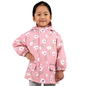 Jan & Jul Cozy-Dry Rain Jacket - White Tulip - 4t