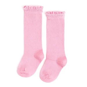Little Stocking Co. Lace Top Knee High Socks - Blossom - 0-6m