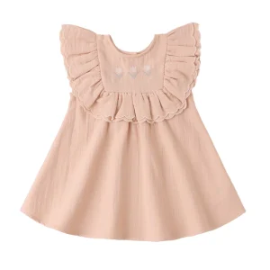 Quincy Mae Lulu Dress - Melon - 2/3y