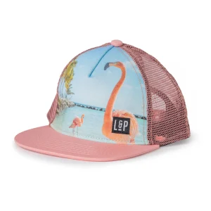 L&P Trucker Snapback Cap - Flamingo - 0-6m