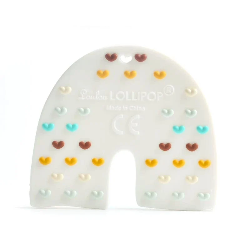 *Loulou Lollipop Neutral Rainbow Silicone Teether - Image 2