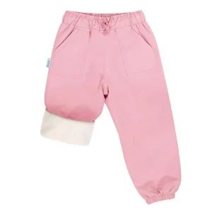 Jan & Jul Cozy-Dry Rain Pants (Fleece Lined) - Dusty Pink - 4t