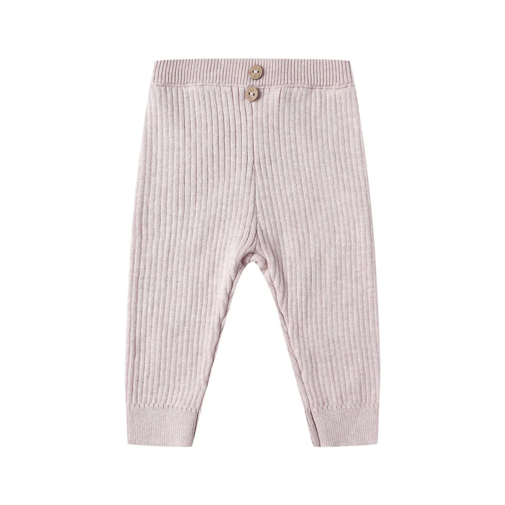 Quincy Mae Rib Knit Legging - Lilac - 0-3m