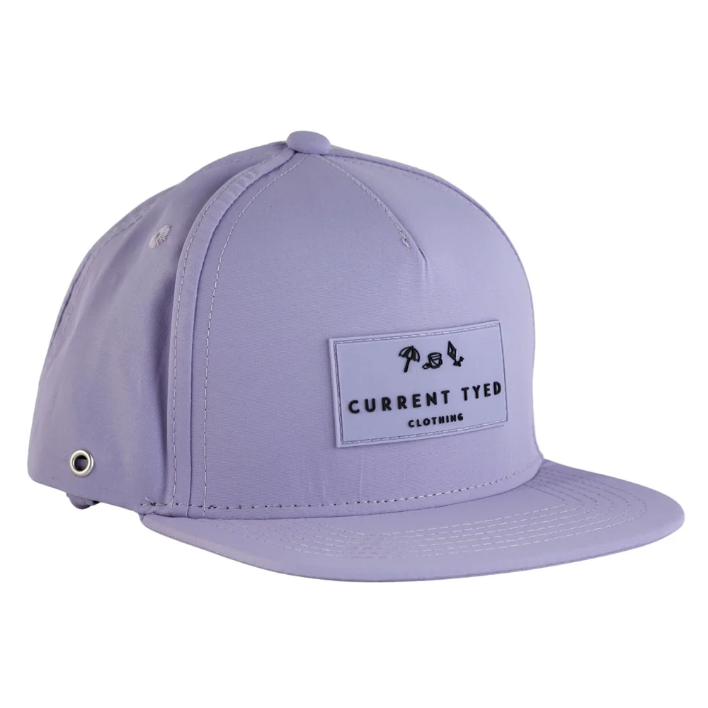 Current Tyed Classic Waterproof Snapback Hat - Purple - Small (3-18m)