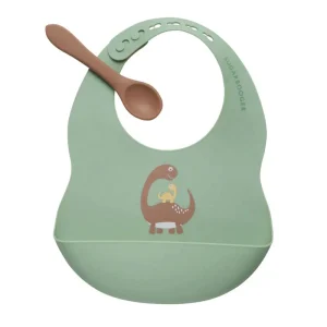 Sugarbooger Fresh & Messy Silicone Bib & Spoon Set - Hummingbird