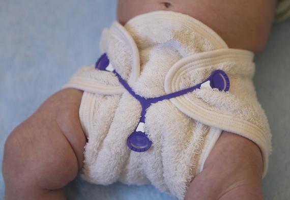 *Snappi Cloth Diaper Fastener - Size 1 (3 Pack) - 3 Pack - Grey, Green, Blue - Image 4