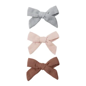 *Quincy Mae Bow Clip Set 3-Pack - Sky, Blush, & Poppy