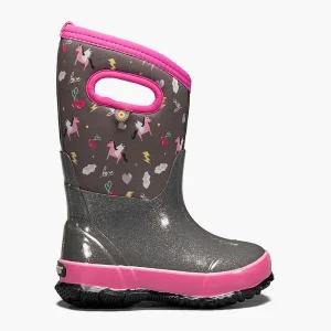 Bogs Classic Pegasus Kid's Winter Boots - Dark Grey Multi - 7