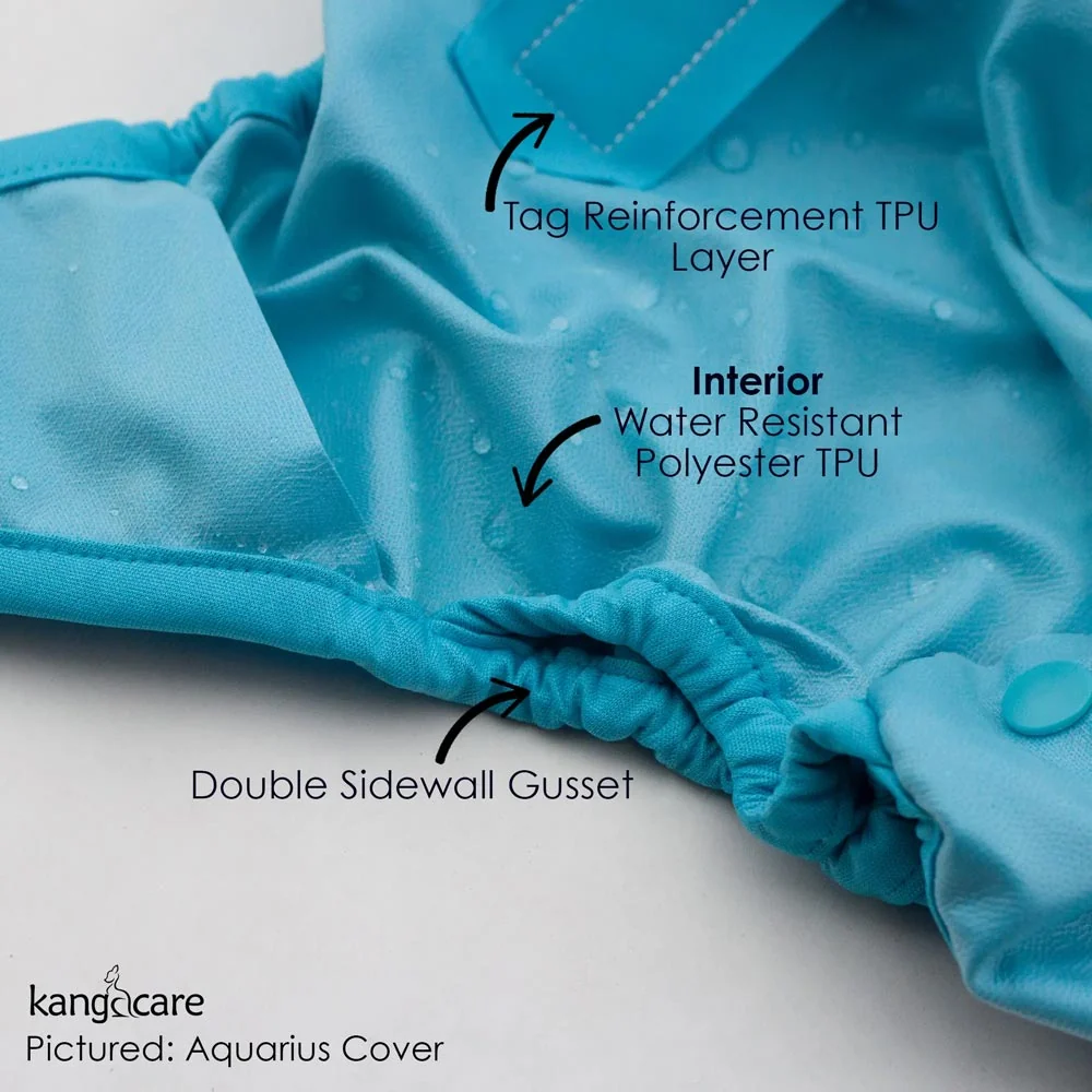 Rumparooz One-Size Cloth Diaper Cover - Snap - Platinum - Image 3