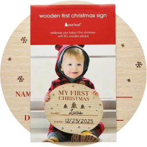 *Pearhead Wooden First Christmas Sign
