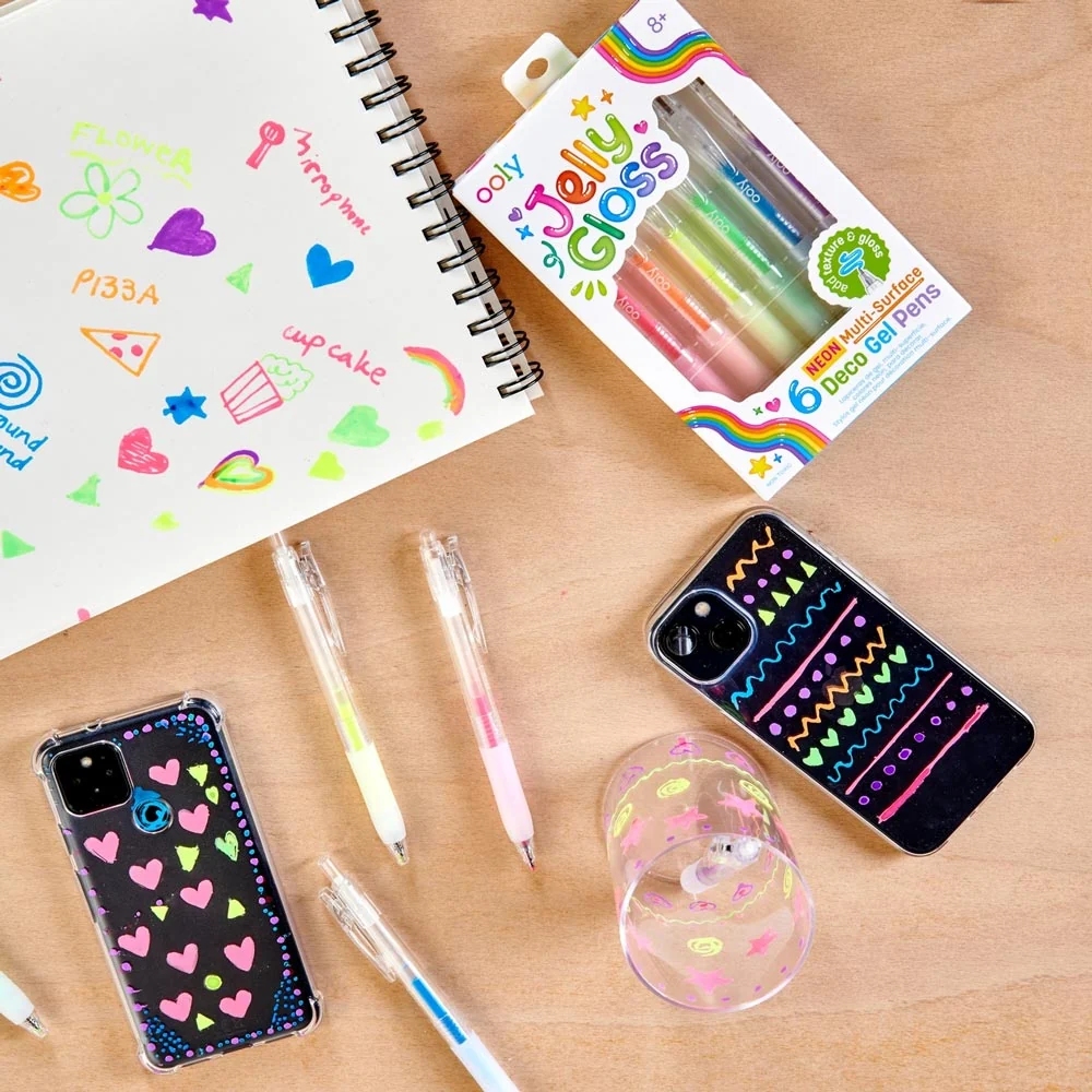 *Ooly Jelly Gloss Neon Multi-Surface Deco Gel Pens - Set of 6 - Image 5