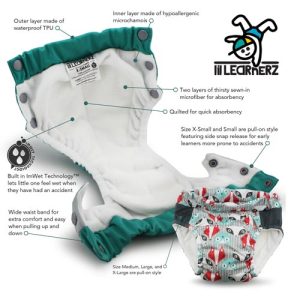 Kanga Care Lil' Learnerz Training Pants - 2 Pack - Alice & Nautical *Limited Edition* / X-Small