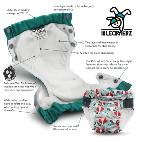 Kanga Care Lil' Learnerz Training Pants - 2 Pack - Hope & Captain / X-Small