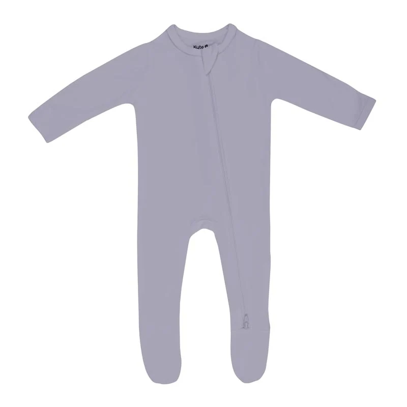 Kyte Baby Zippered Footie - Haze (Size 3-6m)