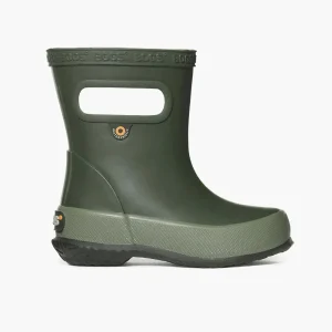 Bogs Skipper Solid Kids Rainboots - Dark Green (Size 12)