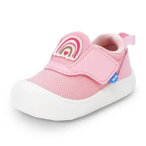 Jan & Jul Mini-Flyer Toddler Sneakers - Pink Rainbow - 4