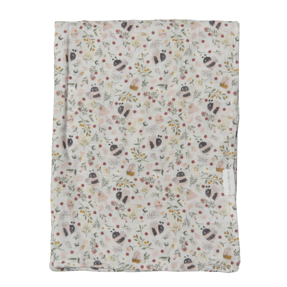 Loulou Lollipop Muslin Swaddle - Bumble Bees
