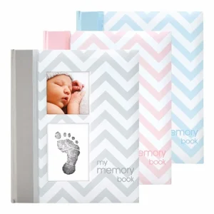 *Pearhead Baby Book - Grey Chevron