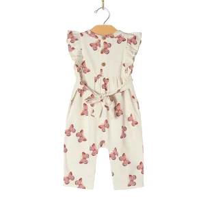 City Mouse Flutter Long Romper - Butterflies (Size 9-12m)