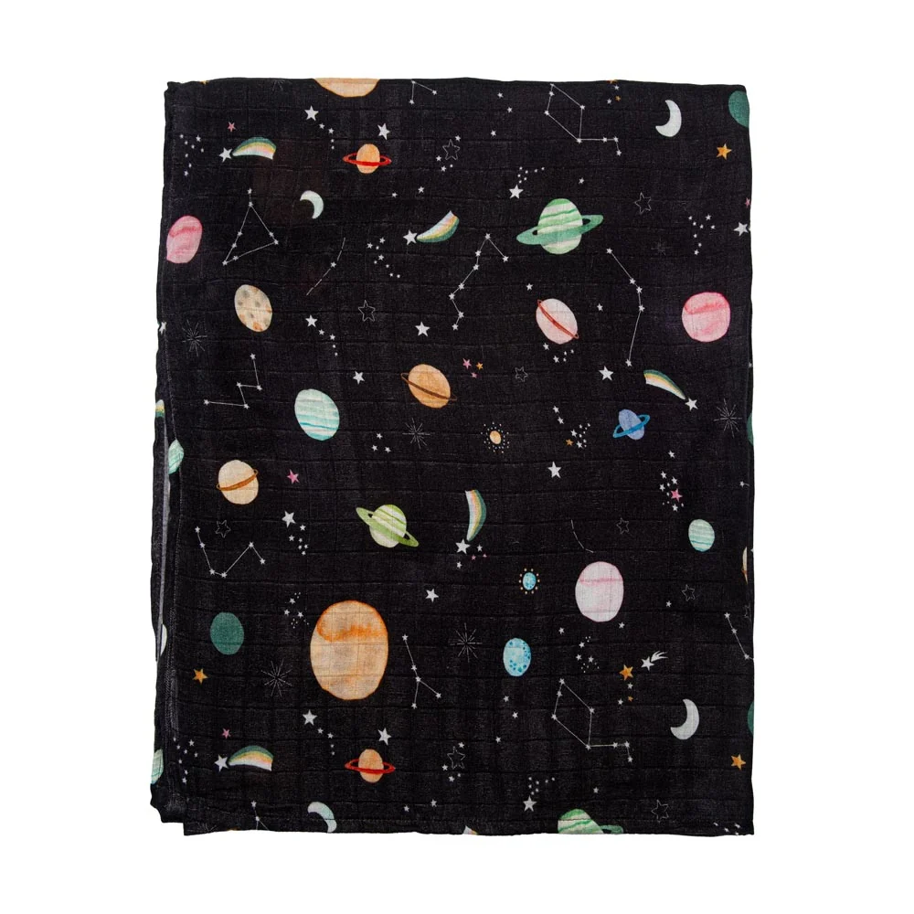 Loulou Lollipop Muslin Swaddle - Planets