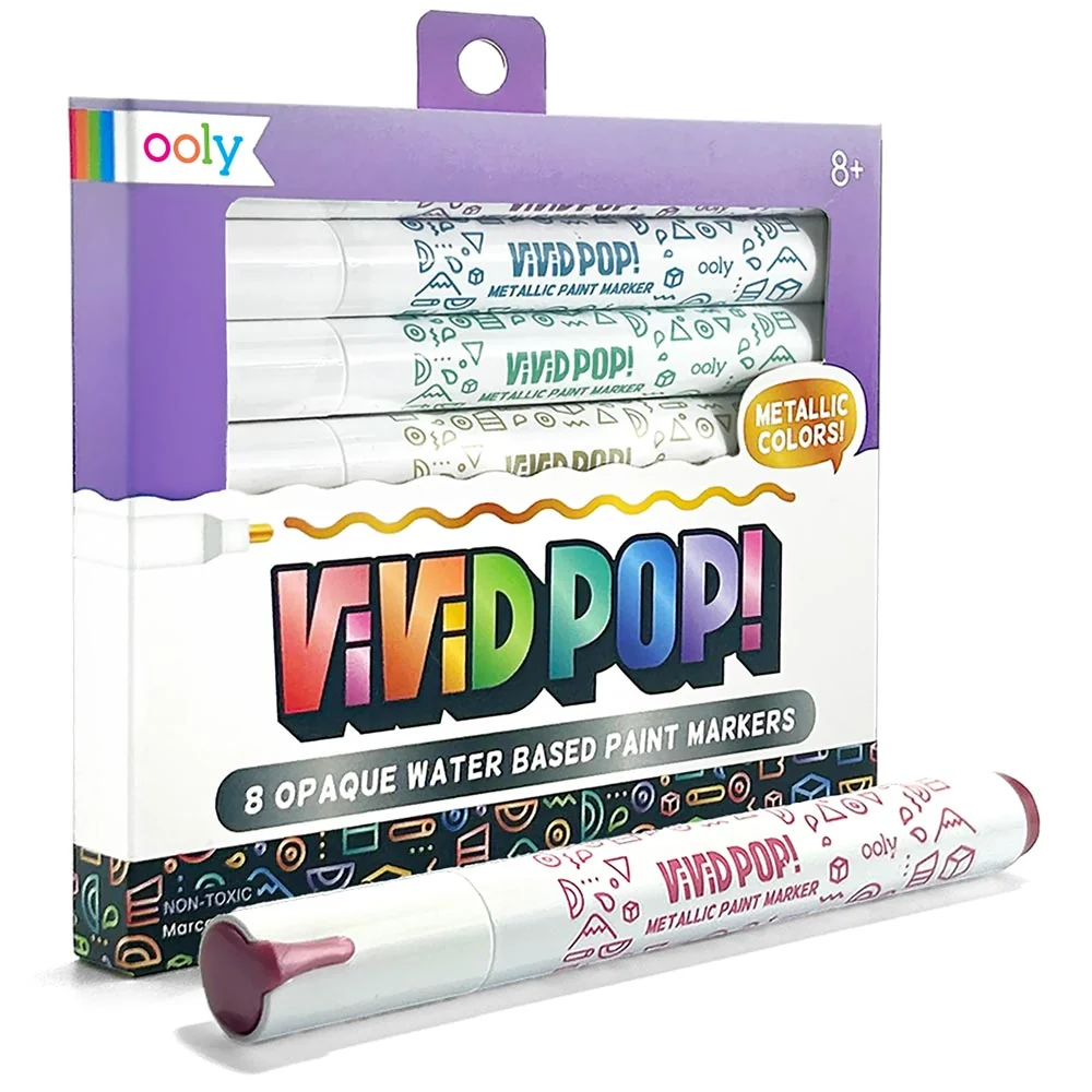 *Ooly Vivid Pop! Water Based Paint Markers - Metallic - Image 6