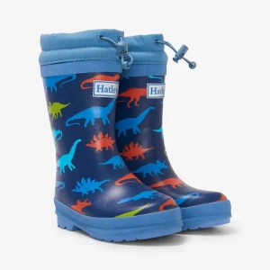 Hatley Sherpa Lined Rainboots - Dino Silhouettes (Size 6)