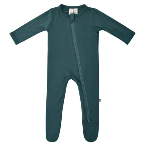Kyte Baby Zippered Footie - Emerald - 0-3m