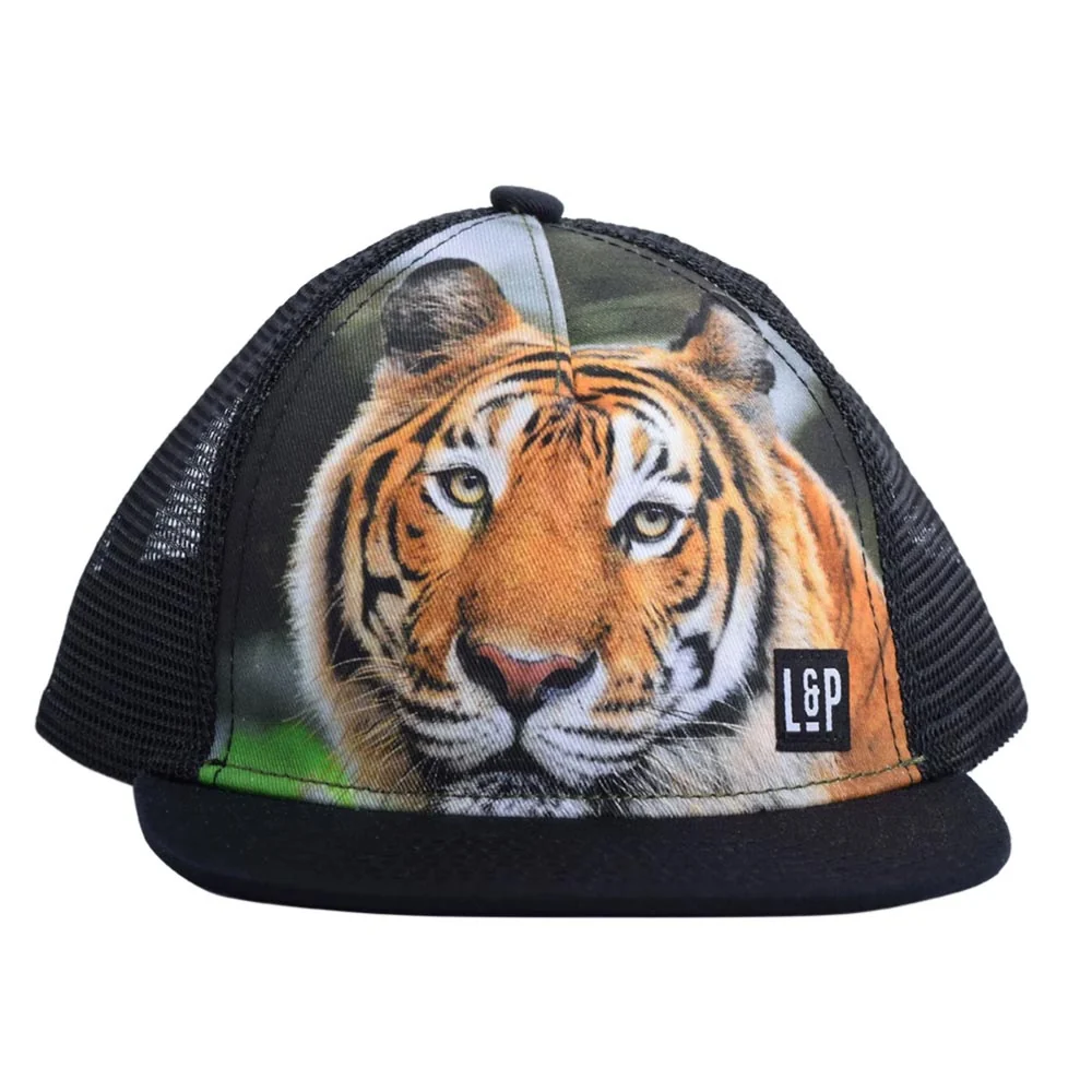 L&P Zoo Series Mesh Snapback Cap - Tiger - 2t-5t