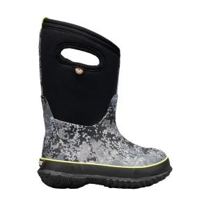 Bogs Classic Micro Camo Kid's Winter Boots - Grey Camo (Size 12)