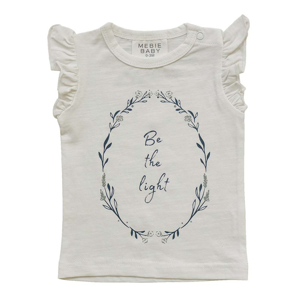 Mebie Baby Ruffle Tee - Be the Light - 0-3m