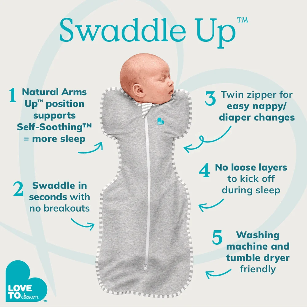 Love to Dream Swaddle UP Lite - Olive - Medium (13-19lbs) - Image 3