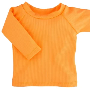 Current Tyed Rashguard - Ribbed Neon Orange - 12-24m