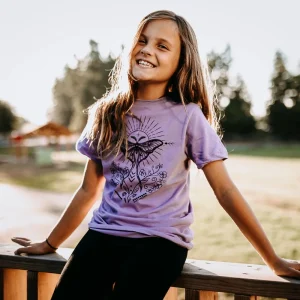 West Coast Karma Kids Tee - Lavender Luna Folk Art - 2