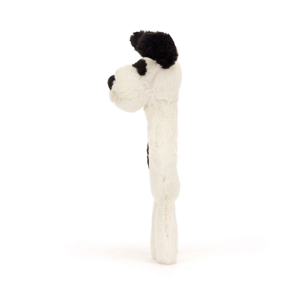 *Jellycat Bashful Black & Cream Puppy Ring Rattle - 7" - Image 2