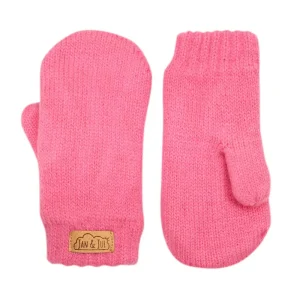 Jan & Jul Knit Mittens - Watermelon Pink (Size Large: 2-5t)
